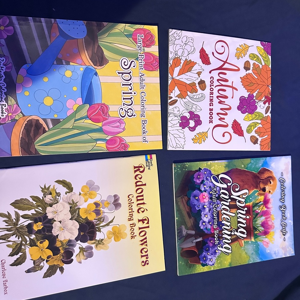 Blue and Purple Coffee Table Books Collection